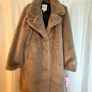 Avec Les Filles Cozy Brown Teddy Jacket